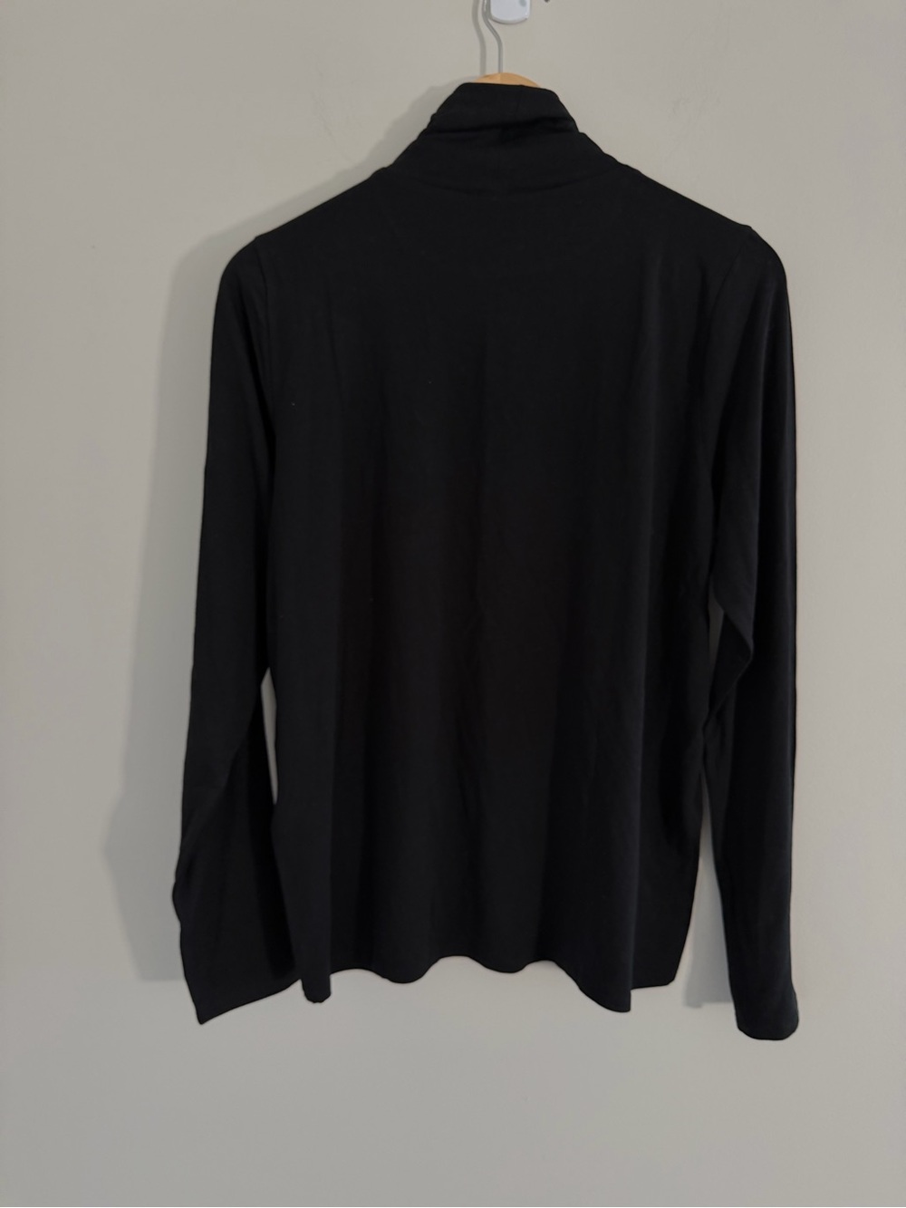 NWT Eileen Fisher Turtleneck Top Womens M Black Tencel Stretch Tee MSRP $138 - Picture 8 of 8